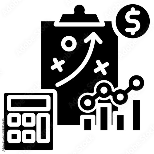 Investment Planning glyph icon