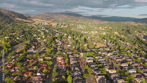 Rincon Valley, Santa Rosa, CA Drone Golden Hour 4k