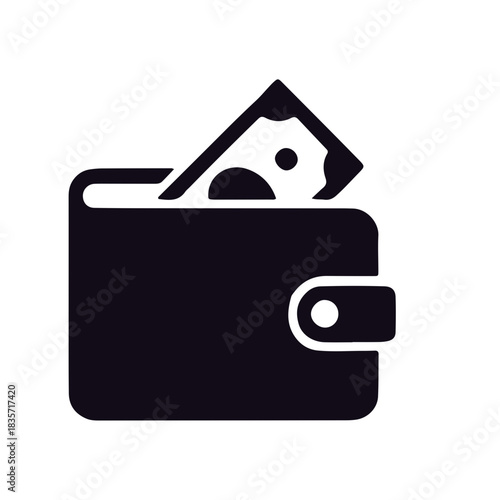 Finance icon black and white vector design 