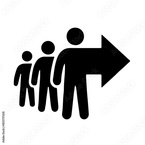 leadership icon black and white vector design 