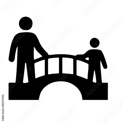 leadership icon black and white vector design 