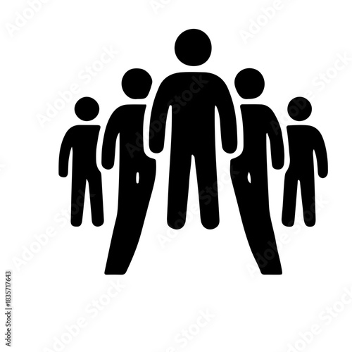 leadership icon black and white vector design 