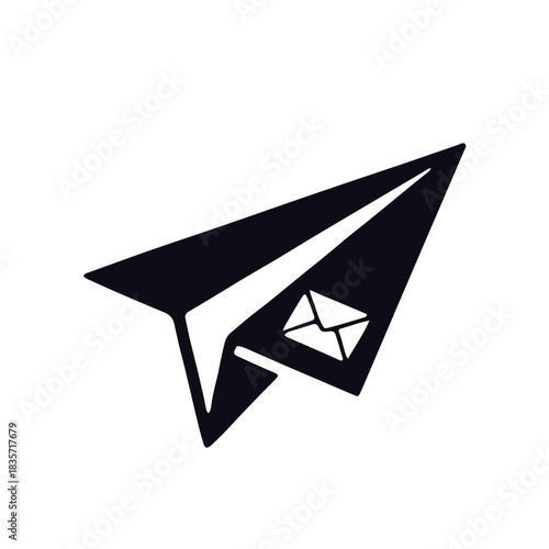 Mailing icon black and white vector design 