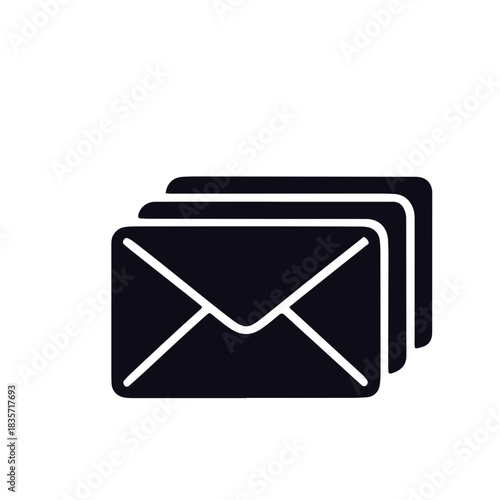 Mailing icon black and white vector design 