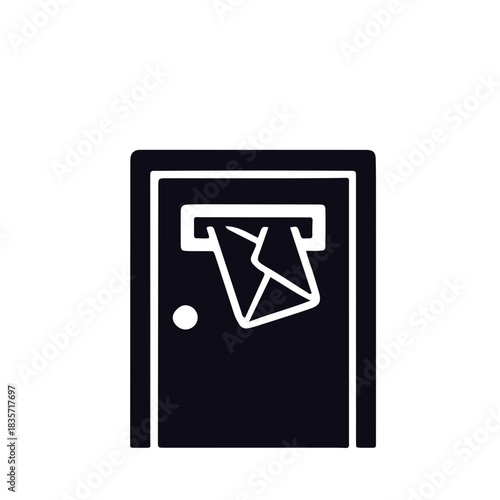 Mailing icon black and white vector design 