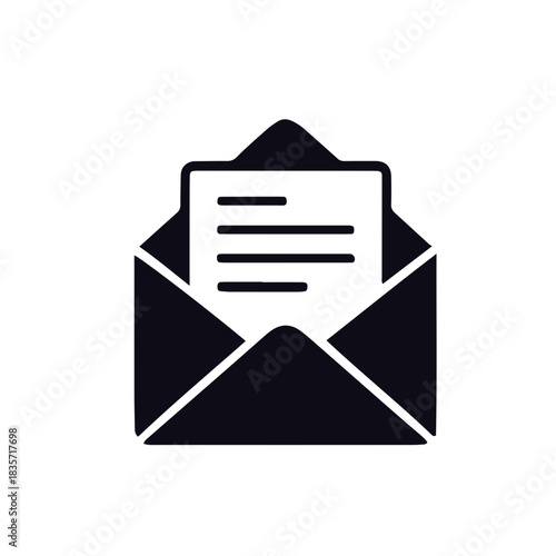 Mailing icon black and white vector design 