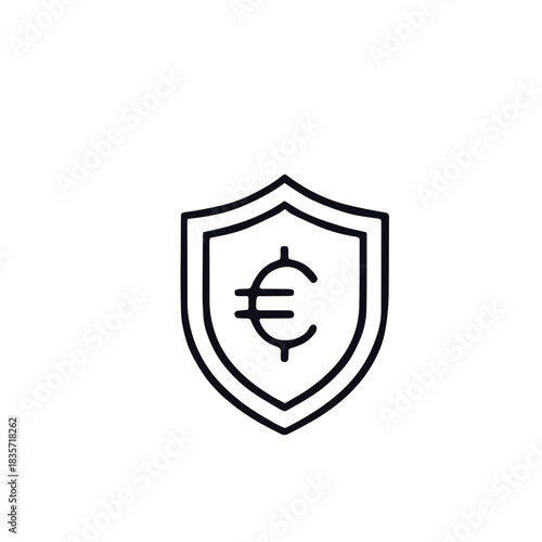 Profitable Business line icon black and white vector design 
