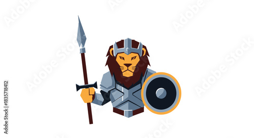 Lion knight in armour