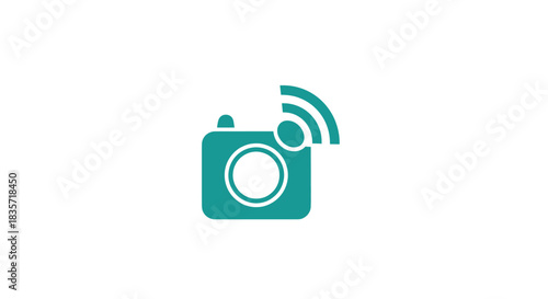 Teal wireless camera icon