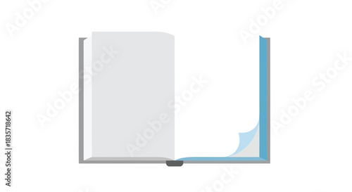 Open book with blank pages