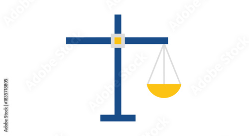 Flat vector scale of justice