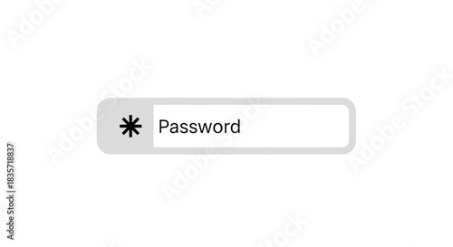 Password field with an asterisk