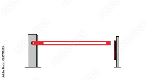 Simple, gated boom barrier