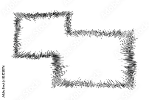Cartoon Speed1-18 : A square beam stock background illustration of a black line with two ends overlapping each other on a white background.