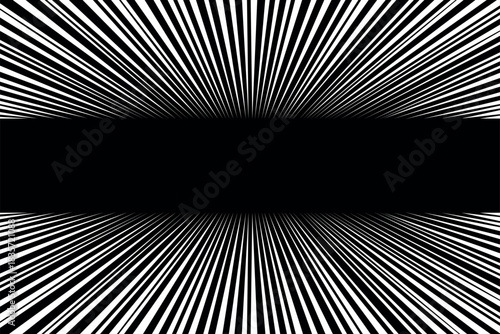 Cartoon Speed1-22 : Radial beam stock background illustration with top down symmetry on a black background.