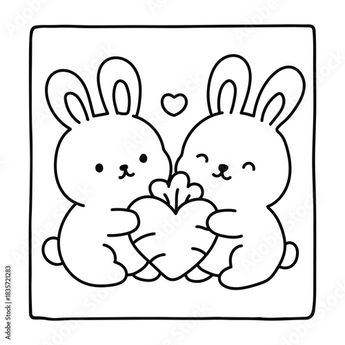 Bold and Easy Valentine's Day Coloring Page for Kids and Adults, Cozy Love Coloring Page, Cute and Cozy, Bold and Easy, Fun Romantic, Hygge-Inspired Designs, Valentine's Day, Self-love, Victor art.