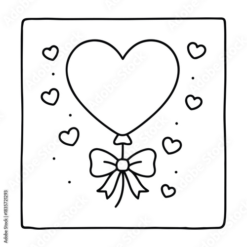 Bold and Easy Valentine's Day Coloring Page for Kids and Adults, Cozy Love Coloring Page, Cute and Cozy, Bold and Easy, Fun Romantic, Hygge-Inspired Designs, Valentine's Day, Self-love, Victor art.