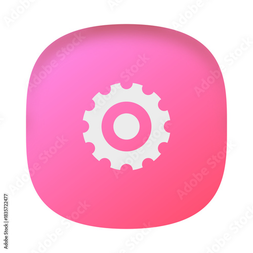 Gear Icon for Dashboard UI – Clean Flat Design
