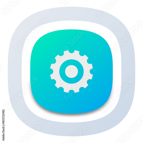 Control Panel Gear Icon – Editable SVG Vector
