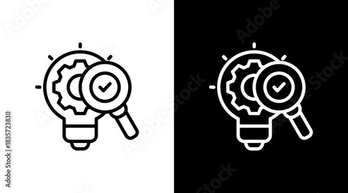 Research And Development With Icon Set Design