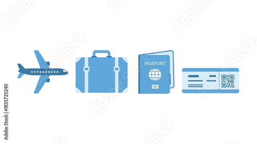 Essential travel documents and accessories showcasing preparation for an international journey