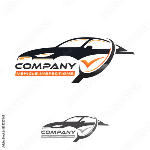 Automotive Inspection logo design template on white background