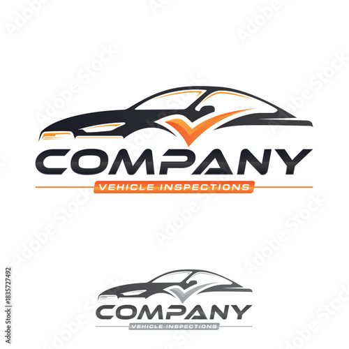 Automotive Inspection Company design template on white background