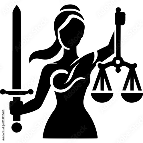 Lady Justice Icon Vector