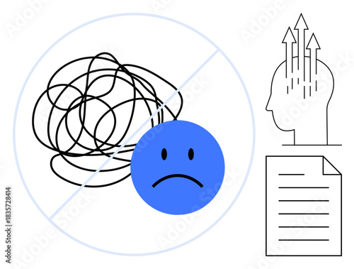 Mental clarity concept. Visual ation of mental clarity and emotional well-being. Mental clarity overcoming confusion, promoting focus, and achieving personal growth. For education, mindfulness
