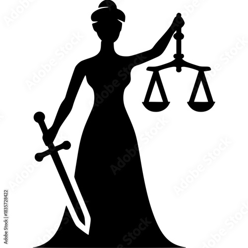 Lady Justice Icon Vector