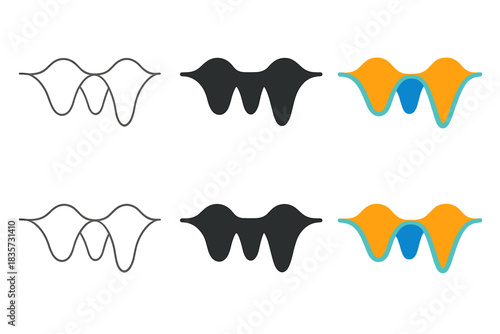 Cosmic Web Cross-Section. Cross-section of cosmic web showing gravitational wells and voids, simplified topology of unseen mass,
