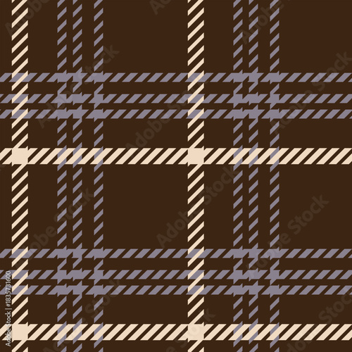 Color twill scotland textile seamless pattern. Fabric texture check tartan plaid. Abstract geometric background for cloth, card, fabric. Monochrome graphic repeating design. Modern squared ornament.