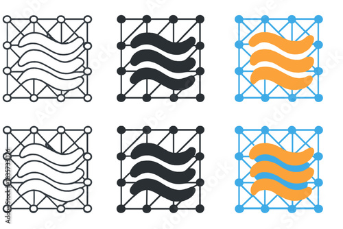 Supersolid Atomic Layers. Abstract visualization of atomic layers moving without friction inside crystalline lattice, representing