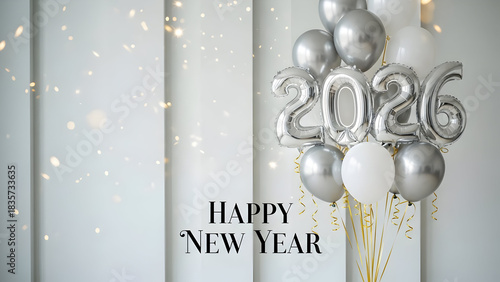 Image 3 (silver balloons 2026 happy new year)
Optimized title:
