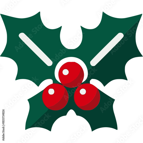 Holly Leaves Vector Icon
