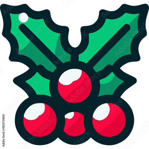Holly Leaves Vector Icon