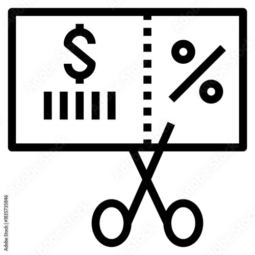 Cutting a discount coupon