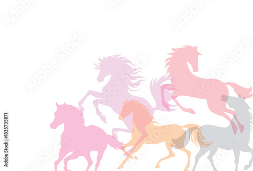 午　年賀状　干支　背景