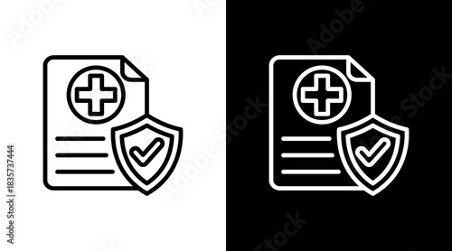 Health Insurance With Icon Set Design