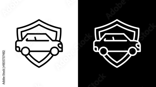 Car Safety With Icon Set Design