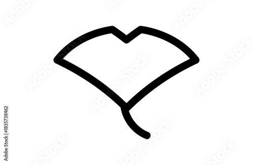 イチョウの葉のシンプルなベクターアイコン