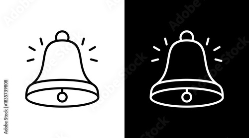 Bell With Icon Set Design