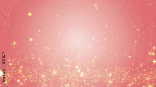 優しいブラッシュピンクのグラデーションを背景に、金色のスパークルがふわりと漂う甘くロマンティックな抽象映像です。
柔らかな輝きが上品なムードを引き立て、バレンタイン、ブライダル、ギフト関連の表現に最適。