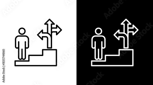 Career Guidance With Icon Set Design