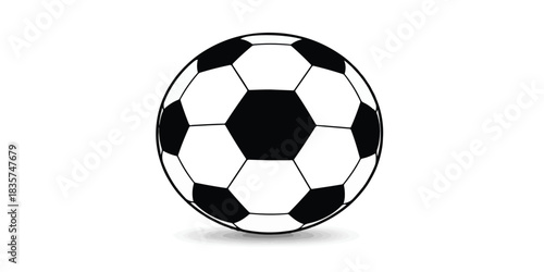Soccer Ball Illustration on White Background