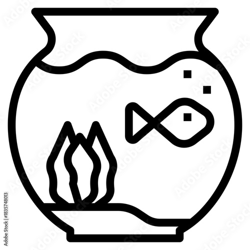 Aquarium Fishbowl Illustration