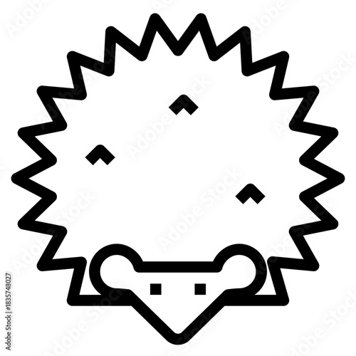 Cute Hedgehog Face Icon