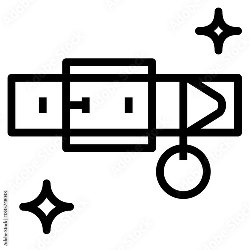 Shiny Pet Collar Line Art