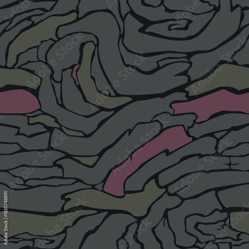 Vector seamless camo tiger stripe army fatigue pattern design