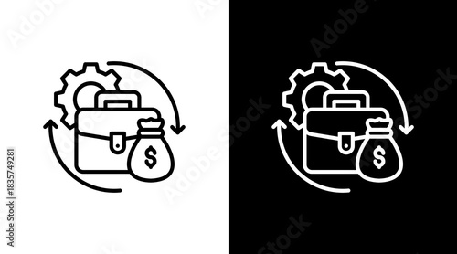 Asset Management With Icon Set Design